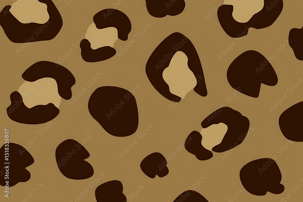 Poster leopard print pattern seamless vector design