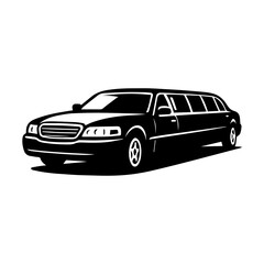 Naklejka premium Limousine icon with transparent background luxury transport vehicle symbol 