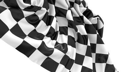 The checkered flag waves in the wind a symbol of victory and the thrill of competition
