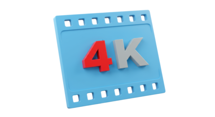 Isolated 4K Film Frame