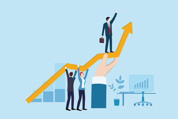 Fototapeta premium growth-assistance--support-or-help-to-success--gro.eps