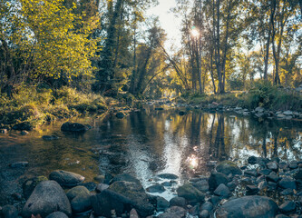 River in S. Pedro do Sul. Sao Pedro do Sul, Portugal