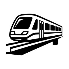 Monorail icon in transparent background
