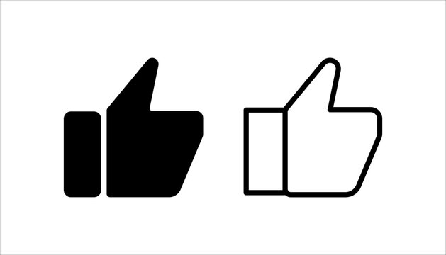 Thumb Up Icon set. Thumps Up like Icons Pack Vector
