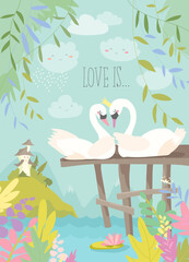 Hand-drawn cute cartoon animal poster templates, interesting children's flat vector illustrations, and cheerful festival backgrounds