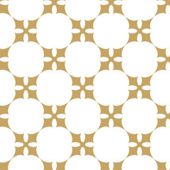 Seamless abstract geometric pattern with gold lines, squares, and shapes on white background. Ideal for fabric, wallpapers, notebooks, gift wrap, packaging, rugs, and branding.