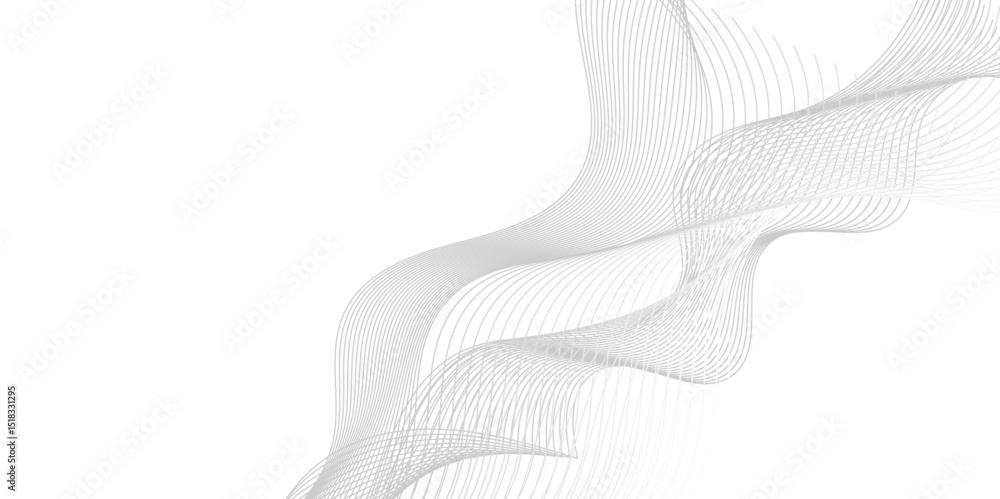 Poster abstract wave line for banner, template, wallpaper background with wave design. abstract grey, white