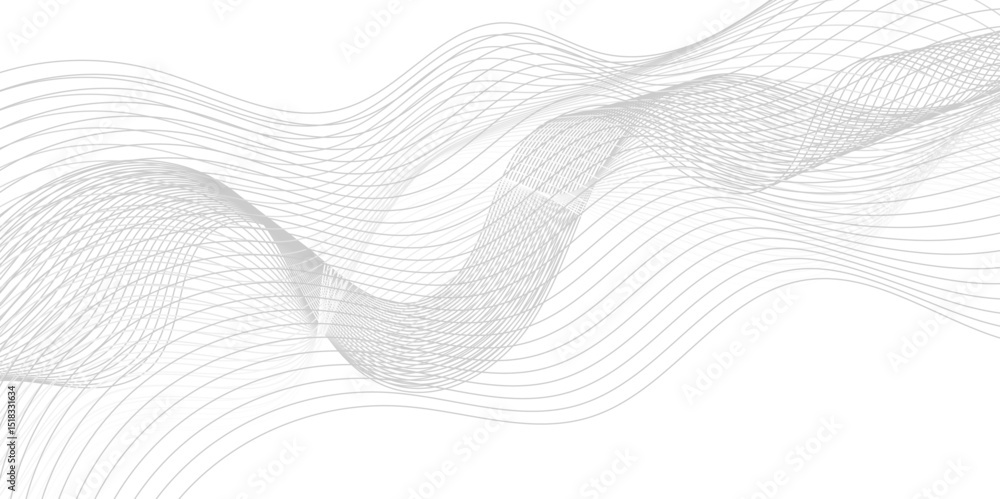 Poster abstract wave line for banner, template, wallpaper background with wave design. abstract grey, white