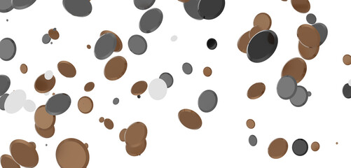 confetti png. Gold confetti falls from the sky.