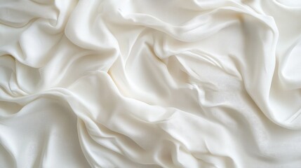 Obraz premium White Textured Fabric Sculpture on White Background 