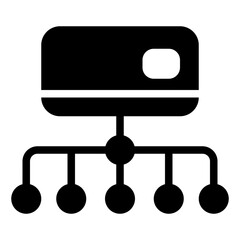 Network Switch Glyph Icon