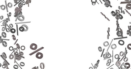 Blurred sale background. 3d transparent PNG