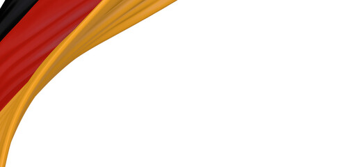 The German flag billowing in the wind