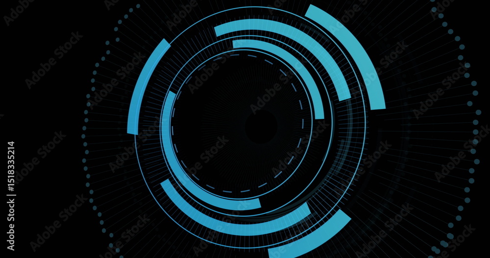 Poster image of processing circle on black background