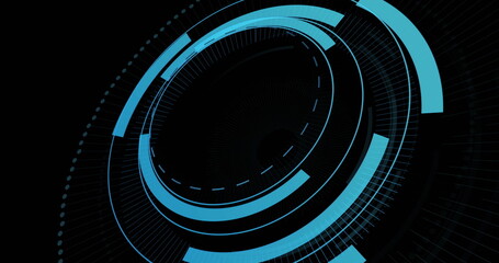 Image of processing circle on black background