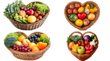 Set of vegetable baskets