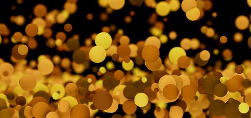 Abstract background with golden bokeh lights. Perfect for festive designs.