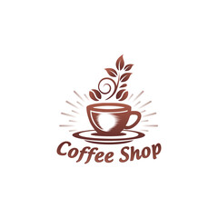 Coffee shop logo simple modern vector illustration design 