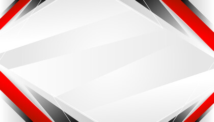 Abstract white and red corporate geometric background.