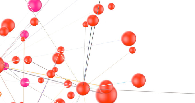 Abstract 3d render, network concept, background