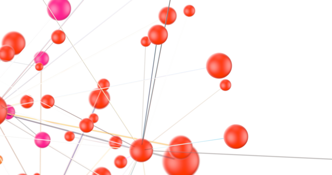 Abstract 3d render, network concept, background - Powered by Adobe