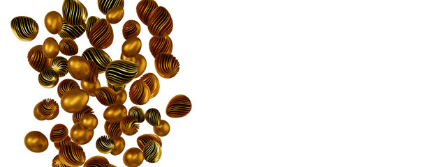 easter egg with gold pattern decoration