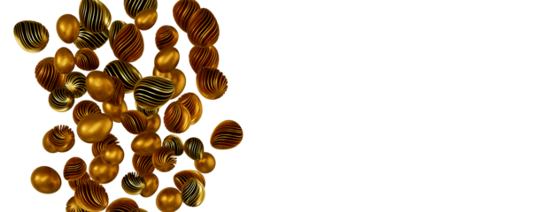 easter egg with gold pattern decoration