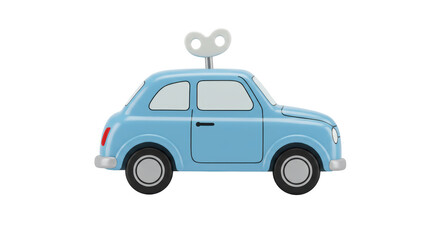 Isolated Wind Up Toy Car