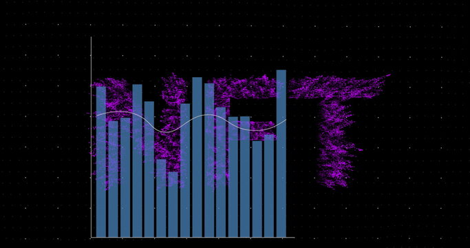 Image of red equations and statistical information processing on black