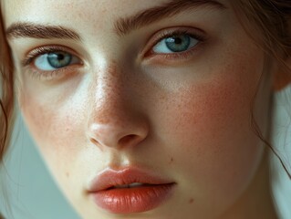 Naklejka premium close up of a young woman