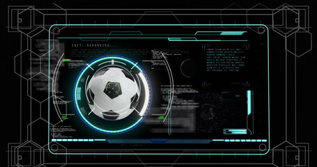 Image of digital interface over tactic plan of game