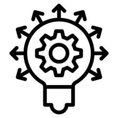 Project scope icon in vector illustration