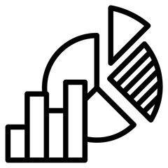 Data visualization icon in vector illustration