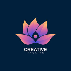 Floral Logo Design Vector, Editable and Colorful Illustrations
