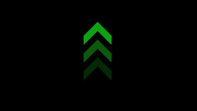 glowing up direction animated arrow icon.neon arrow icon.