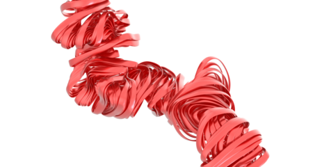 Modern, abstract art featuring swirling red shapes. Ideal for backgrounds or design projects.