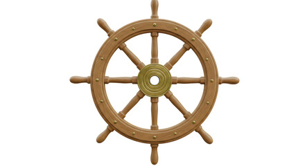 Isolated Ship Wheel