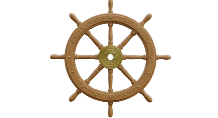 Isolated Ship Wheel