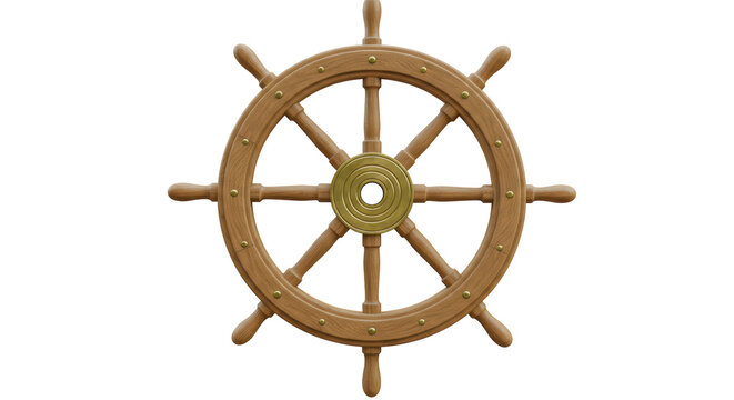Fototapeta Isolated Ship Wheel