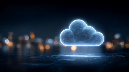 Cloud Computing with Digital Network, and Cityscape.