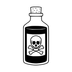 poison bottle with skull and crossbones icon