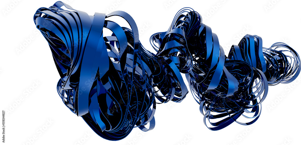 Poster high-resolution image of an abstract blue swirling design, perfect for backgrounds or modern art pro