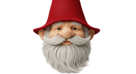 Isolated Cartoon Gnome Face