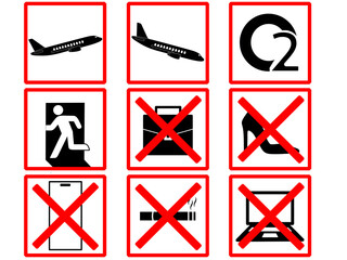 vector illustration of a set of symbols