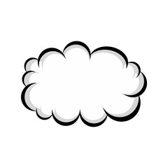 Cloud shape icon perfect for thought bubble, weather, internet or dream concept in design
