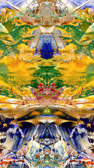 Abstract art background . Hand painting artwork on canvas .