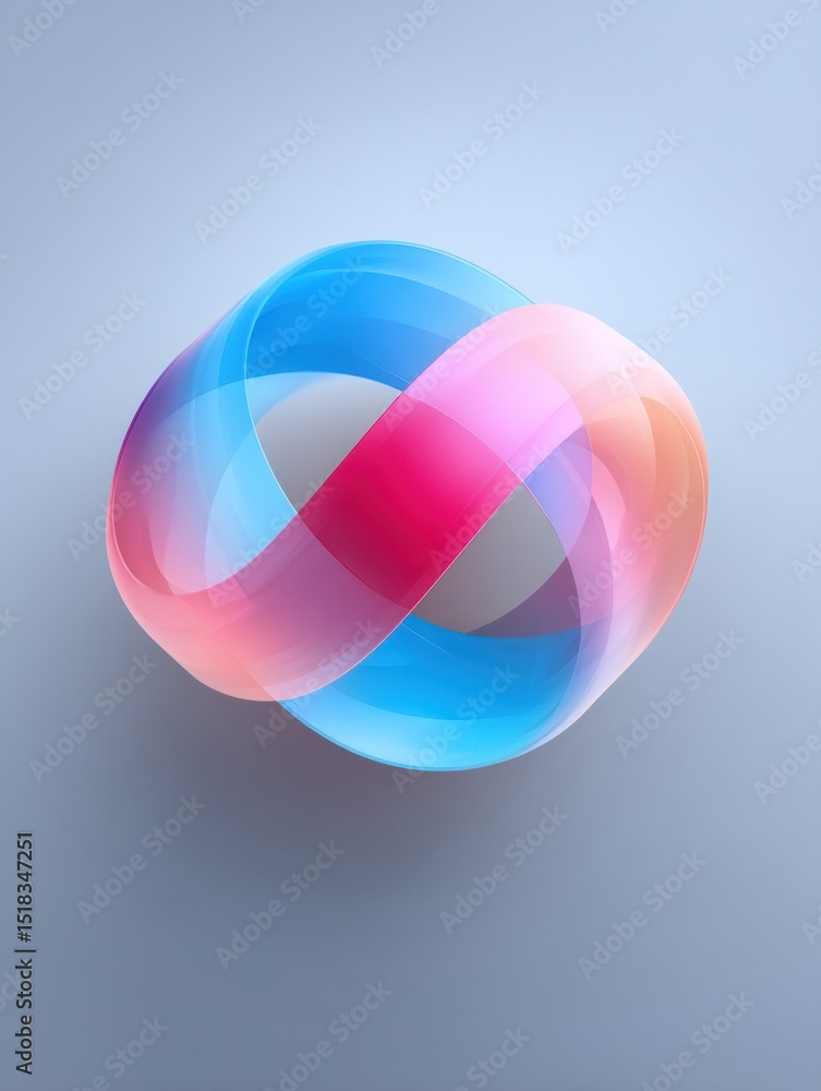 Poster endlessly spinning looped refresh icon with soft colors in a smooth top layout environment