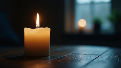 A single lit candle, with a blurred background, representing remembrance and the lives lost to overdose.