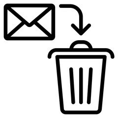 Delate message icon in vector illustration