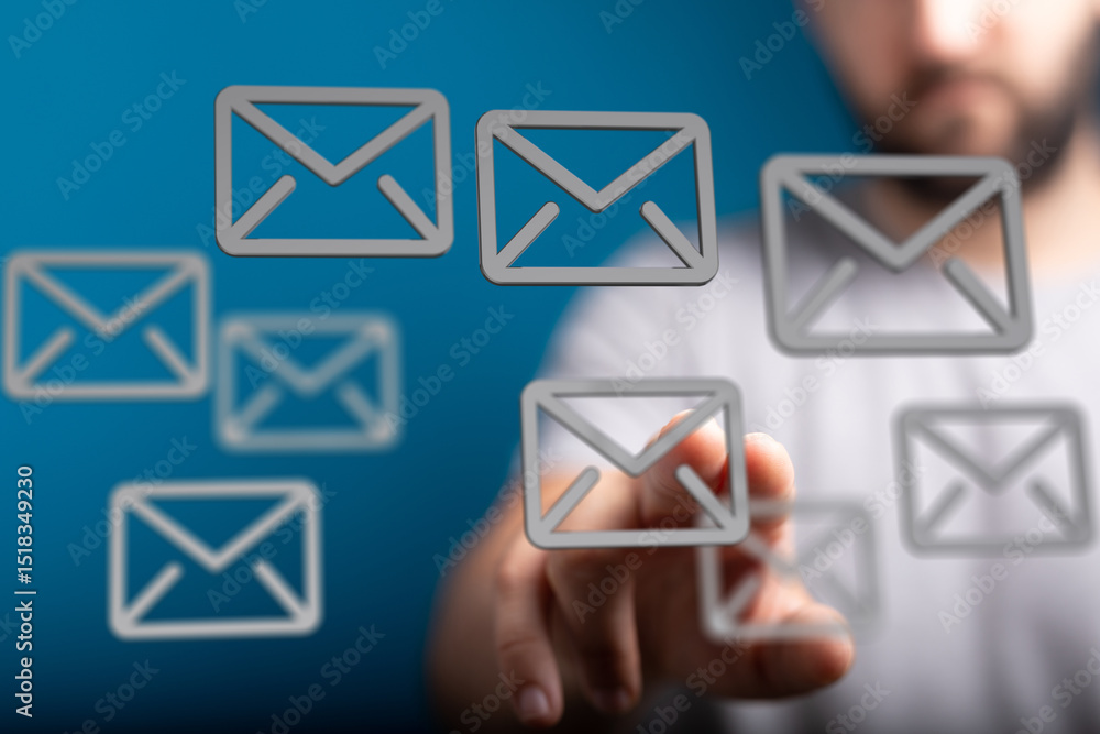 Fototapete Efficient email management.  Streamline your inbox with digital tools.